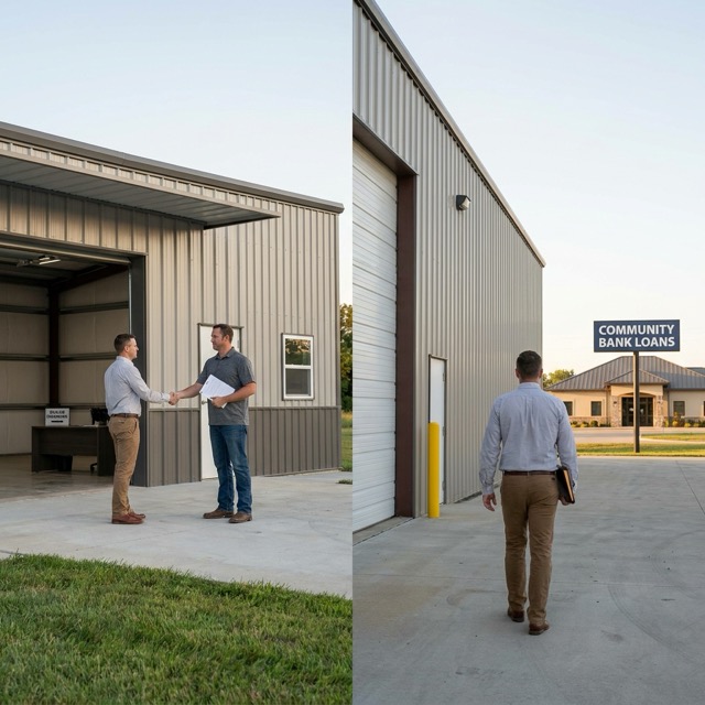 metal building payment plans Michigan - dealer financing vs bank loans