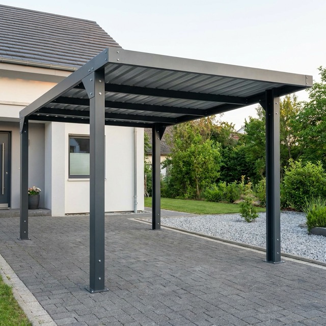 metal carport Michigan - freestanding steel carport with open sides